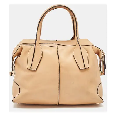 Tod's Beige Leather D Styling Bowler Bag