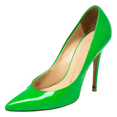 Giuseppe Zanotti Green Patent Leather Pointed Toe Pumps Size