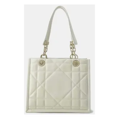 Dior Off-white Leather Essential ArchiCannage Chain Tote Bag