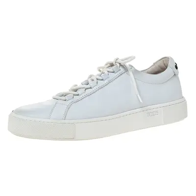 Tod's White Leather Low Top Lace Up Sneakers Size 39.5