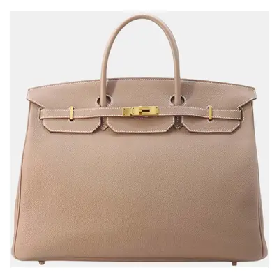 Hermes Etoupe Togo Leather Birkin Size