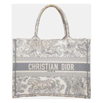 Dior Toile de Jouy Canvas Medium Book Tote bag