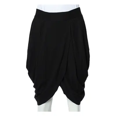 Alice + Olivia Black Jersey Tulip Draped Skirt