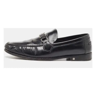 Louis Vuitton Black Leather Hockenheim Loafers Size