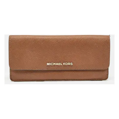 Michael Kors Brown Leather Continental Wallet