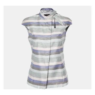 Emporio Armani Multicolor Striped Cotton Sleeveless Vest