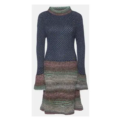 Chanel Multicolor Lurex Wool Knit Byzance Midi Dress