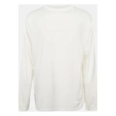 Louis Vuitton White LVM Embossed Cotton Knit Sweatshirt