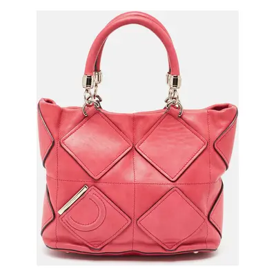 Salvatore Ferragamo Pink Leather Oragami Tote