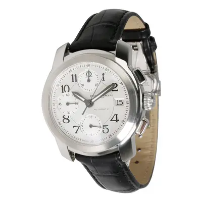 Baume & Mercier Silver Stainless Steel and Alligator Capeland MV045216 Men's Wristwatch