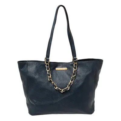 Michael Michael Kors Navy Blue Leather Harper Tote