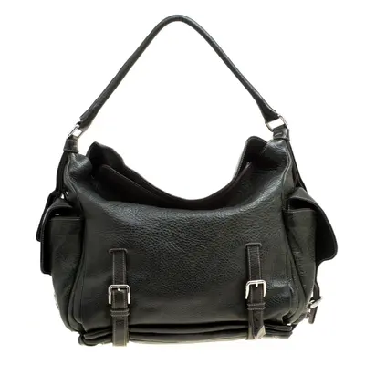 Dolce & Gabbana Mossy Green Leather Miss Forever Hobo