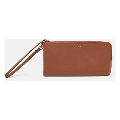 DKNY Brown Leather Wristlet Wallet