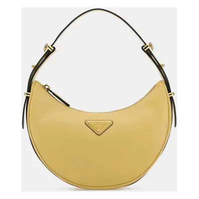 Prada Pastel Yellow Leather Arque Handbag