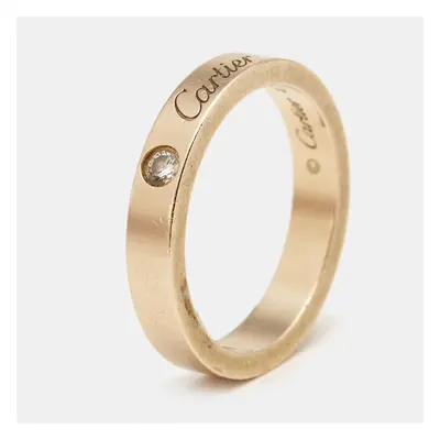 Cartier C De Cartier Diamond 18k Rose Gold Ring Size