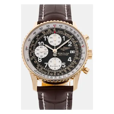 Breitling Black 18k Yellow Gold Navitimer Automatic Men's Wristwatch mm