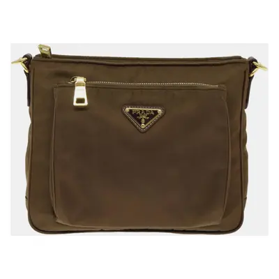 Prada Brown Tessuto shoulder bag