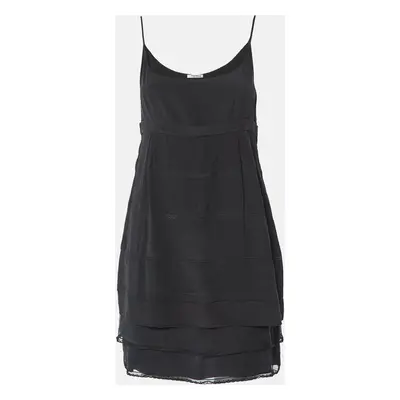 Miu Miu Black Silk Sleeveless Mini Dress