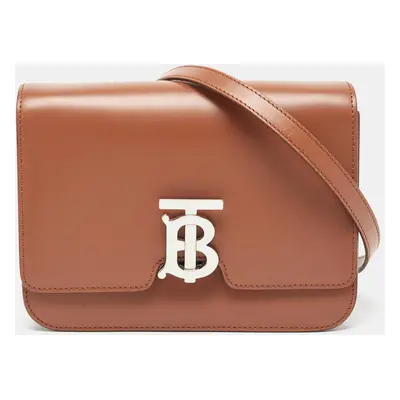 Burberry Brown Leather Small TB Shoulder Bag