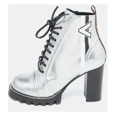 Louis Vuitton Silver Leather Spaceship Ankle Boots Size