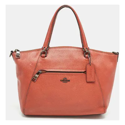 Coach Brick Brown Leather Prairie Satchel