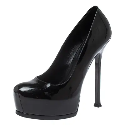 Saint Laurent Paris Black Patent Leather Tribtoo Pumps Size