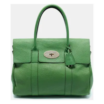 Mulberry Green Leather Bayswater Satchel