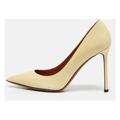 Valentino Cream Patent Leather Pointed Toe Pumps Size