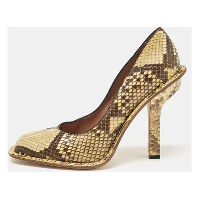 Marni Yellow/Black Python Pumps Size