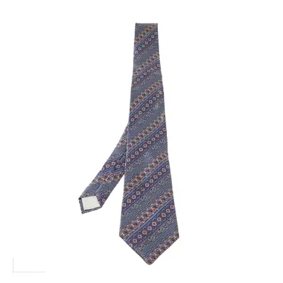 Lanvin Pale Purple Paisley Pattern Print Silk Tie