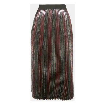 Zadig & Voltaire Metallic Lurex Plisse Midi Joyce Skirt