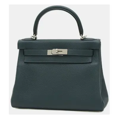 Hermes Vert Chypre Togo Kelly Handbag