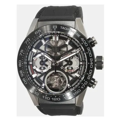 Tag Heuer Black Titanium Carrera CAR5A8Y.FC6377 Automatic Men's Wristwatch mm