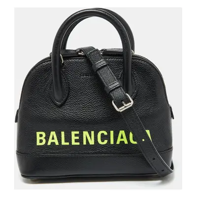 Balenciaga Black Leather Ville Satchel