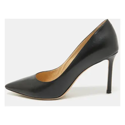 Jimmy Choo Black Leather Romy Pumps Size