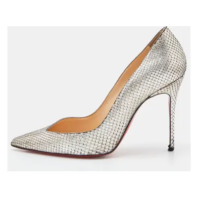 Christian Louboutin Metallic Watersnake Leather Pumps Size