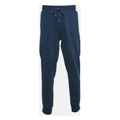 Boss By Hugo Boss Navy Blue Cotton Knit Lamont Jogger Pants