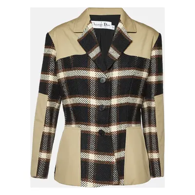 Dior Multicolor Wool and Silk Plaid Single Breasted Jacket