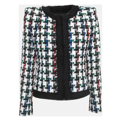 Balmain Multicolor Tweed Collarless Jacket