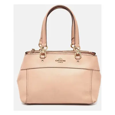 Coach Peach Leather Mini Brooke Carryall Satchel