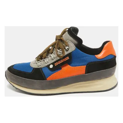 Dsquared2 Multicolor Suede & Mesh Dean Goes Hiking Lace Up Sneakers Size