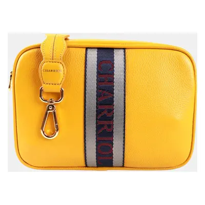 Charriol Yellow Leather Deauville Crossbody