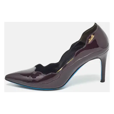 Loriblu Dark Brown Patent Leather Pointed Toe Pumps Size