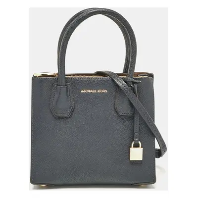 Michael Kors Navy Blue Leather Mercer Tote