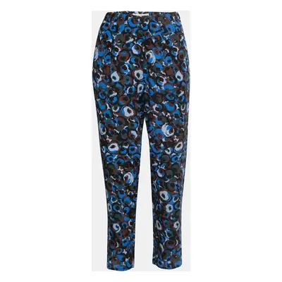 Marni Multicolor Abstract Print Silk Drawstring Trousers