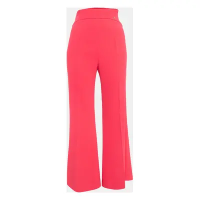 Elisabetta Franchi Fuchsia Pink Crepe Trousers