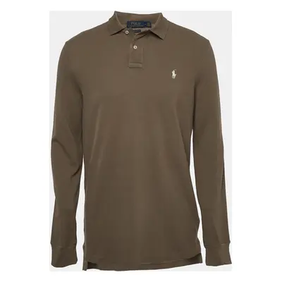 Polo Ralph Lauren Brown Cotton Pique Long Sleeve Polo T-Shirt