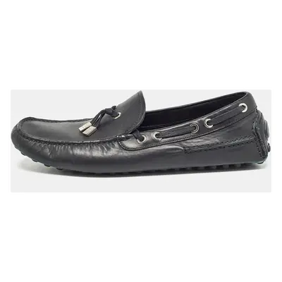 Dior Black Leather Slip On Loafers Size