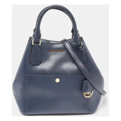 Michael Kors Blue Leather Greenwich Tote