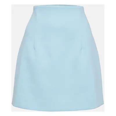 Off-White Blue Crepe Mini Skirt